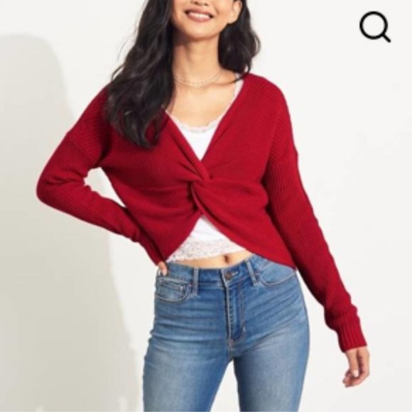 hollister twist sweater